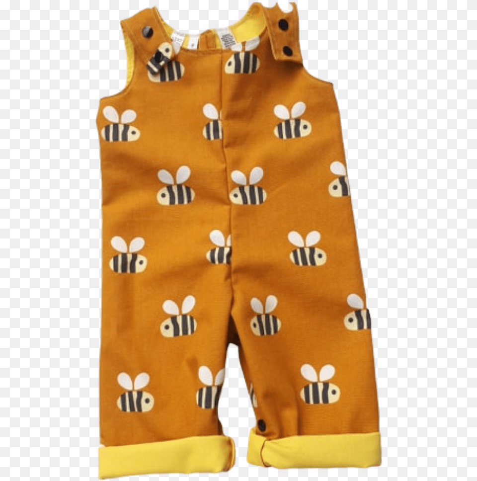 Baby And Toddler Overalls Feature Honey Bees Sleeveless, Clothing, Lifejacket, Vest, Birthday Cake Png