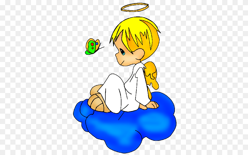 Baby Angel Clipart, Person, Face, Head, Book Png