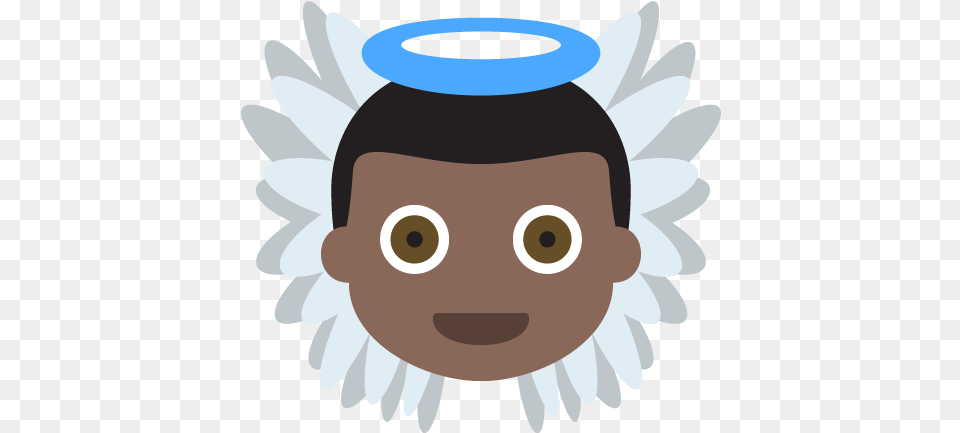 Baby Angel Dark Skin Tone Emoji Emoticon Vector Icon Infant, Jar, Face, Head, Person Png
