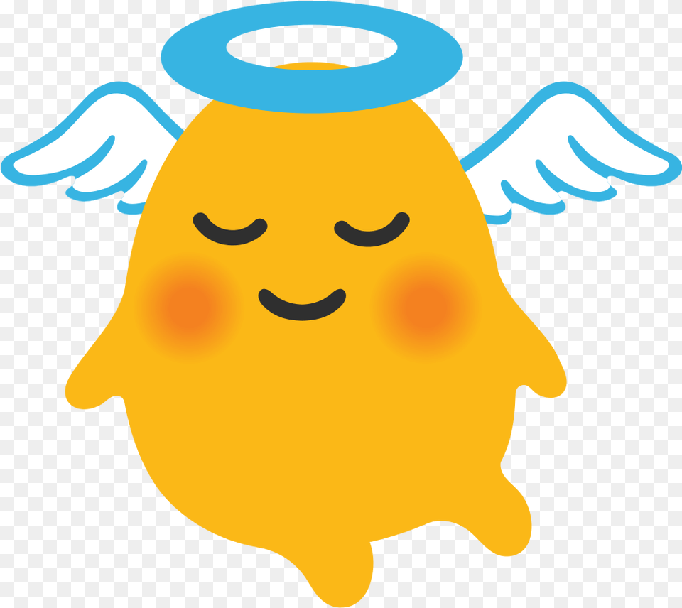 Baby Angel Emoji Android, Person, Face, Head, Animal Free Png Download