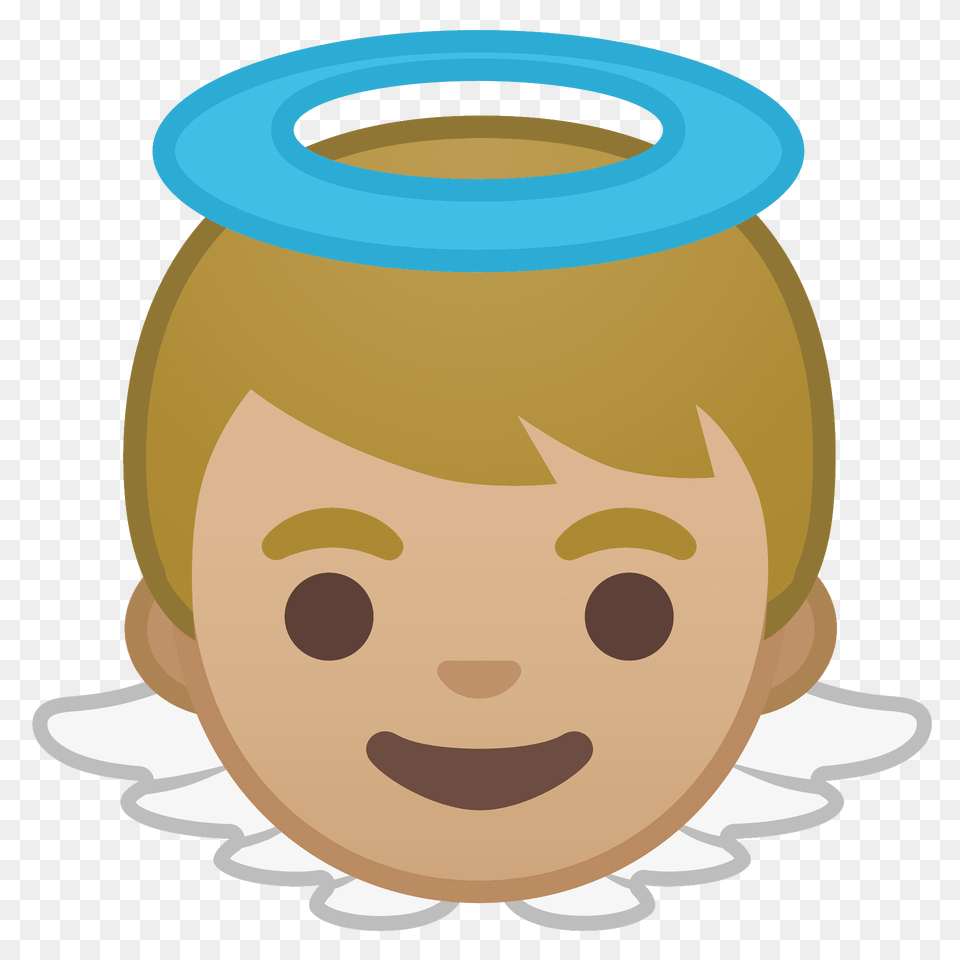 Baby Angel Emoji Clipart, Jar, Face, Head, Person Free Png