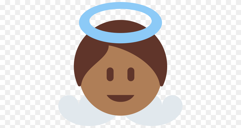 Baby Angel Emoji With Medium Dark Skin Tone Meaning And Pictures, Jar, Nature, Outdoors, Snow Free Png Download