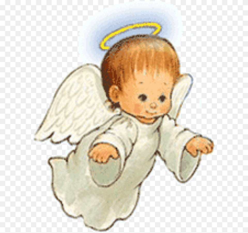 Baby Angel Flying Gif, Person, Face, Head Free Png