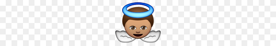 Baby Angel Medium Skin Tone Emoji On Apple Ios, Toy, Disk, Face, Head Free Png Download