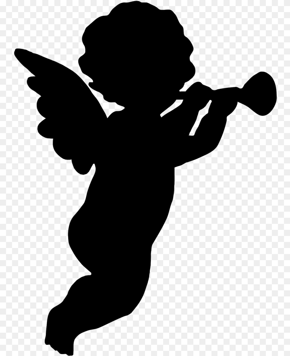 Baby Angel Silhouette, Cupid, Person Free Png