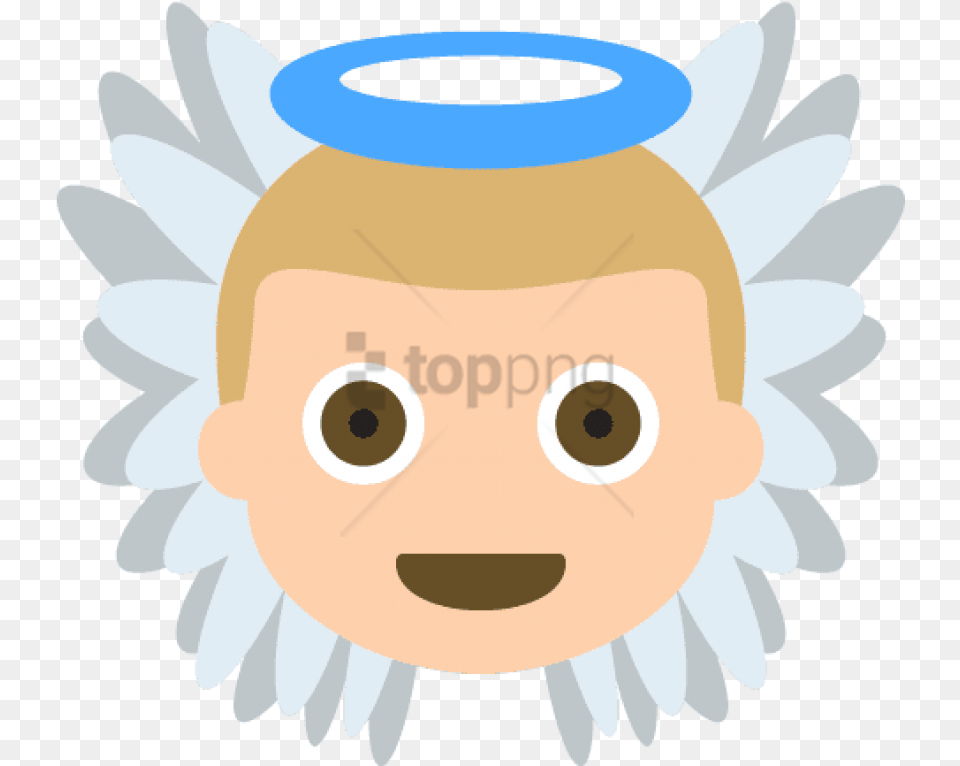 Baby Angel Tone 2 Emoji Emot Vector Icon Cara Angel Vector, Jar, Ammunition, Grenade, Weapon Free Transparent Png