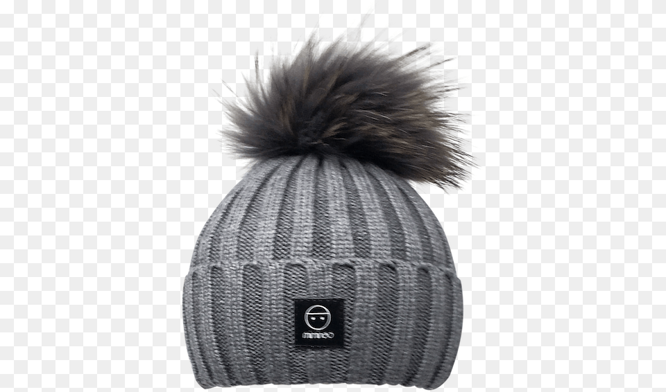 Baby Angora Classic Line One Removable Real Fur Pompom Beanie, Cap, Clothing, Hat, Person Png Image