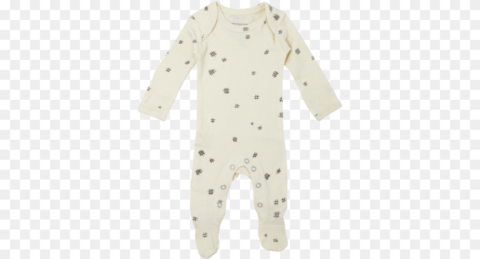 Baby Baby Beige Crosshatch Sleeper Polka Dot, Clothing, Pajamas, Person Png Image