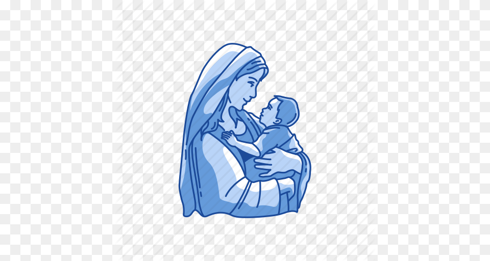 Baby Baby Jesus Mother And Child Mother Mary Icon, Person Free Png Download