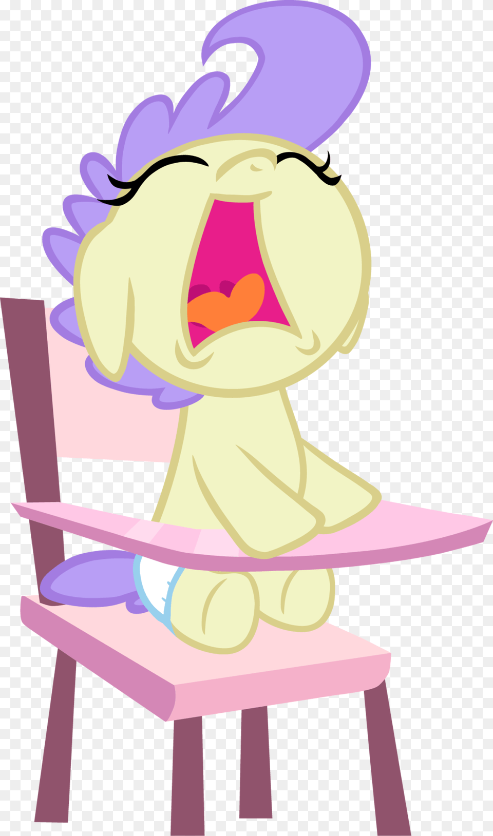 Baby Baby Pony Cream Puff Crying Mlp Flurry Heart And Cream Puff, Furniture, Person, Cartoon Free Transparent Png