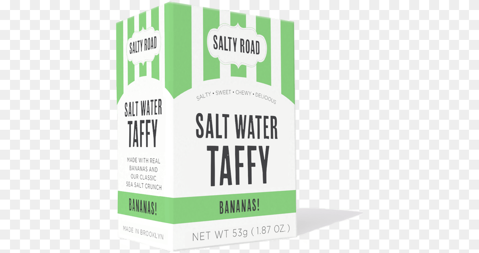 Baby Banana Taffy Salty Road Peppermint Salt Water Taffy, Box, Beverage, Milk, Cardboard Free Png Download