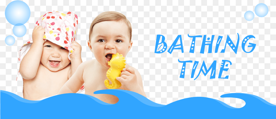 Baby Bath Image Toddler, Person, Clothing, Hat, Head Free Png Download
