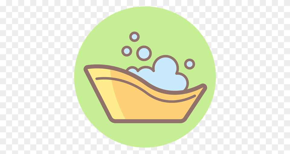 Baby Bath Tub Circle Icon, Bathing, Disk Free Png Download