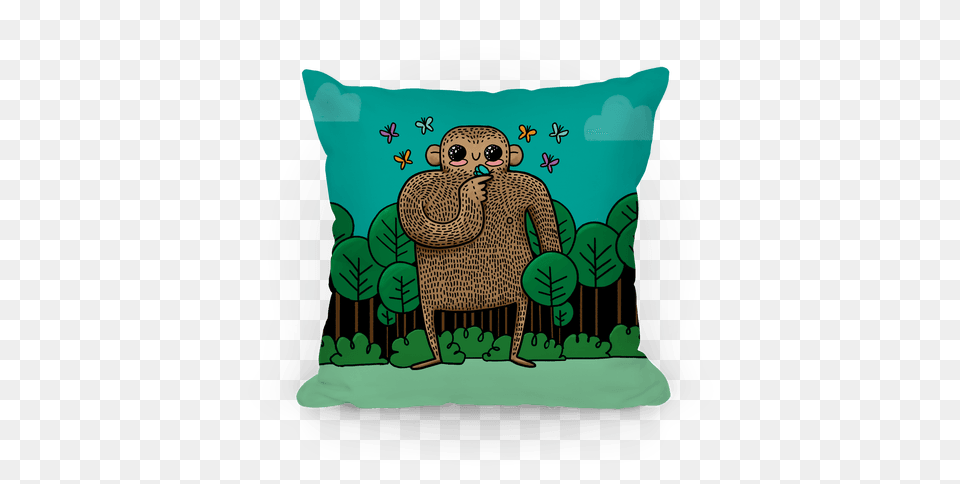 Baby Bigfoot Throw Pillow Lookhuman, Cushion, Home Decor, Animal, Bear Free Transparent Png