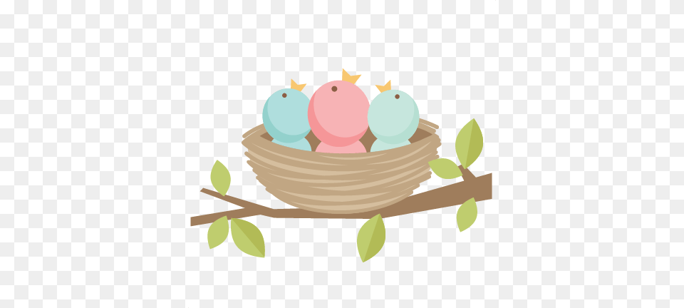 Baby Bird On Branch Clip Art, Basket Free Png Download