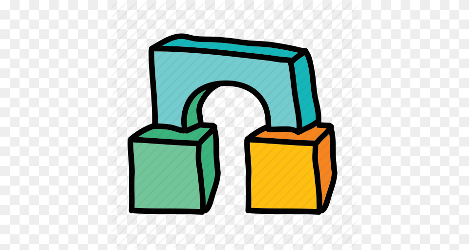 Baby Blocks Bridge Building Child Game Toy Icon Png