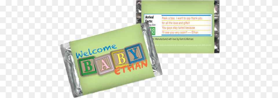 Baby Blocks Personalized Hershey Candy Bar Wrapper Horizontal, Advertisement, Poster, Text, Person Png