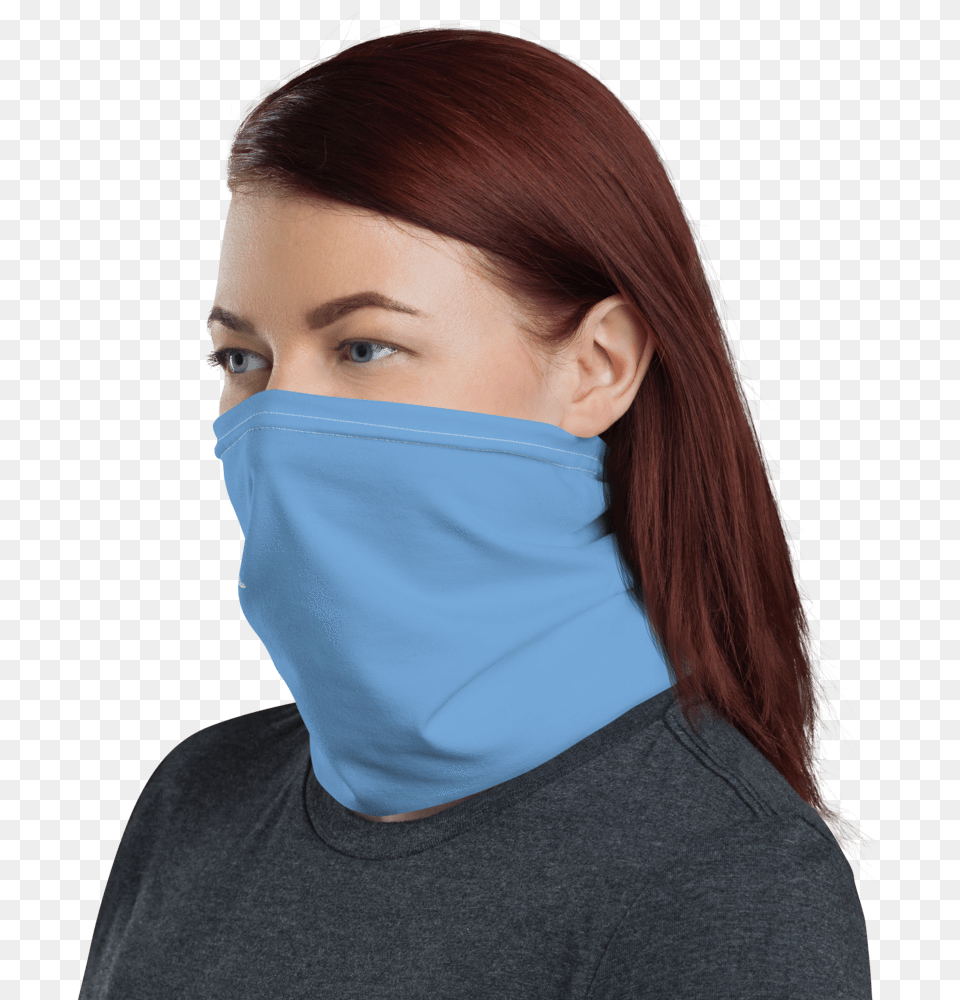 Baby Blue Starfish Neck Gaiter Light Blue Neck Gaiter, Accessories, Adult, Female, Person Free Png Download
