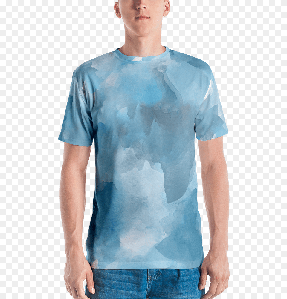 Baby Blue Watercolor T Shirt T Shirt Zazuze Ddlb Clothes, Clothing, T-shirt, Jeans, Pants Png Image