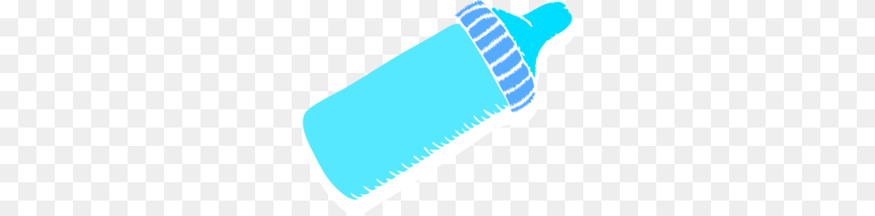 Baby Bottle Blue Clip Art, Brush, Device, Tool, Person Free Png Download