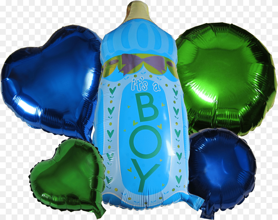 Baby Bottle Boy Balloons 5 Pieces Set Inflatable, Balloon Free Png