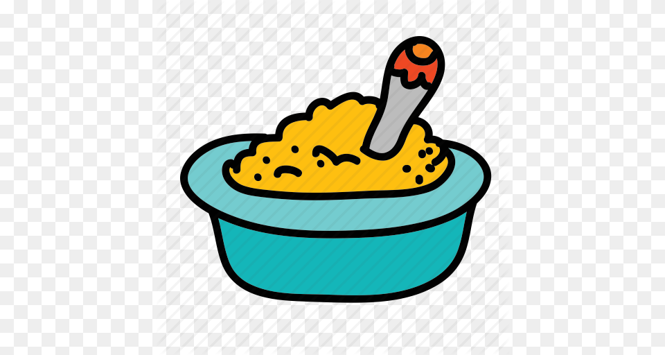 Baby Bowl Child Food Spoon Icon, Cream, Dessert, Ice Cream, Bulldozer Free Transparent Png