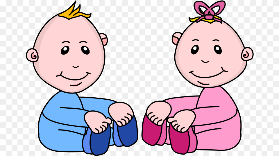 Baby Boy And Girl Boy And Girl Baby Clipart, Person, Face, Head, Body Part Free Png