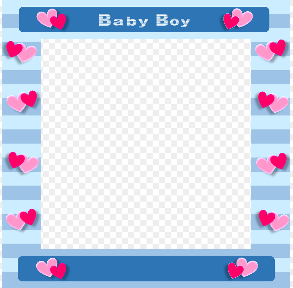 Baby Boy Border Clipart, Flower, Petal, Plant, White Board Png Image