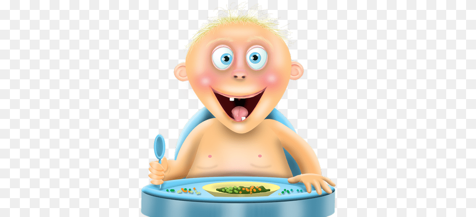 Baby Boy Cartoon Cartoon Baby Feeding, Spoon, Cutlery, Meal, Food Free Png