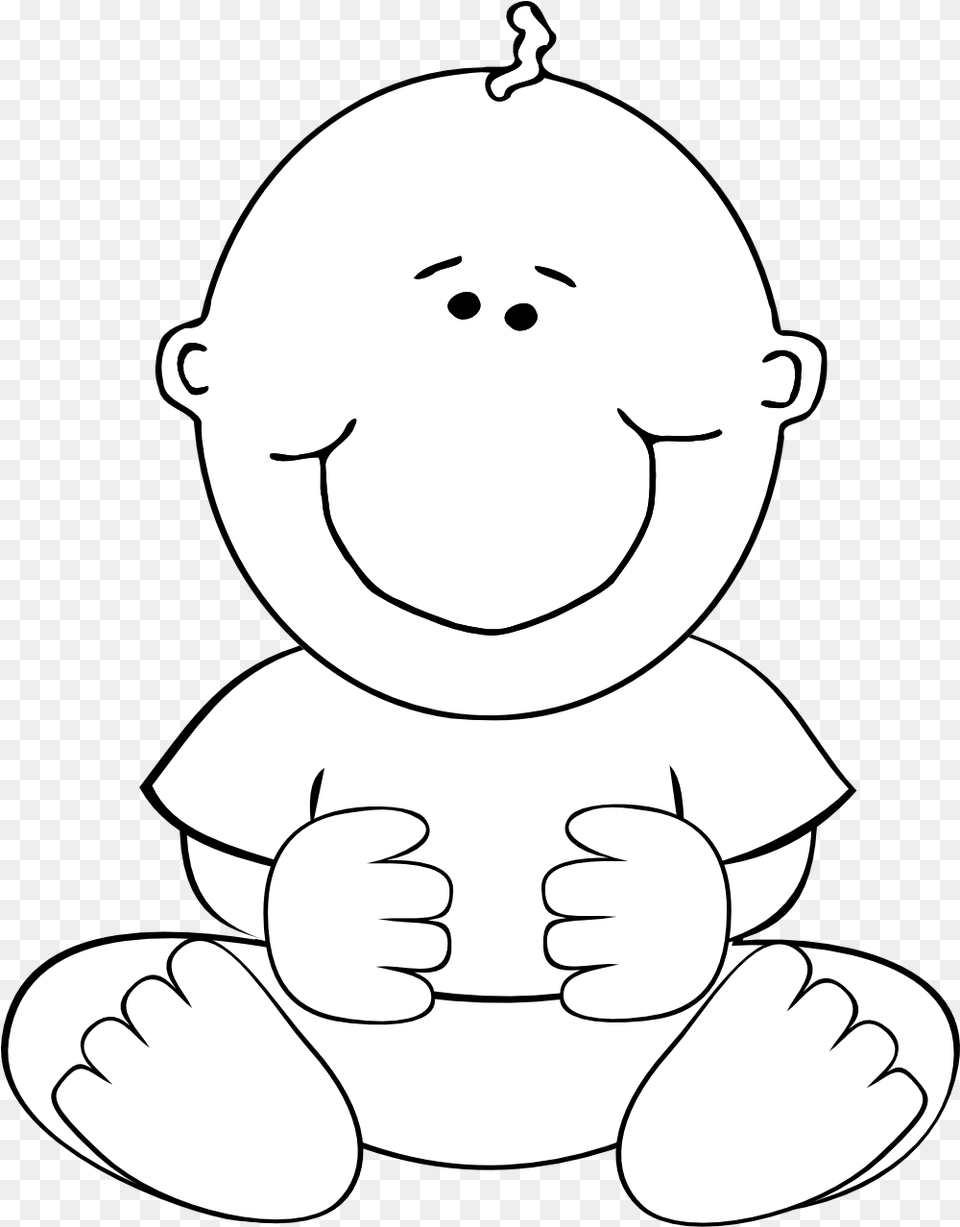 Baby Boy Clip Art Image Baby Clip Art Black And White, Face, Head, Person Png