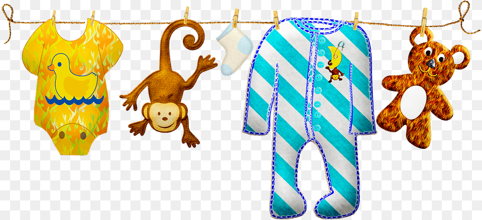 Baby Boy Clothesline Baby Clothes Baby Toys Cute Enxoval De Bebe, Toy, Plush, Pattern, Applique Png