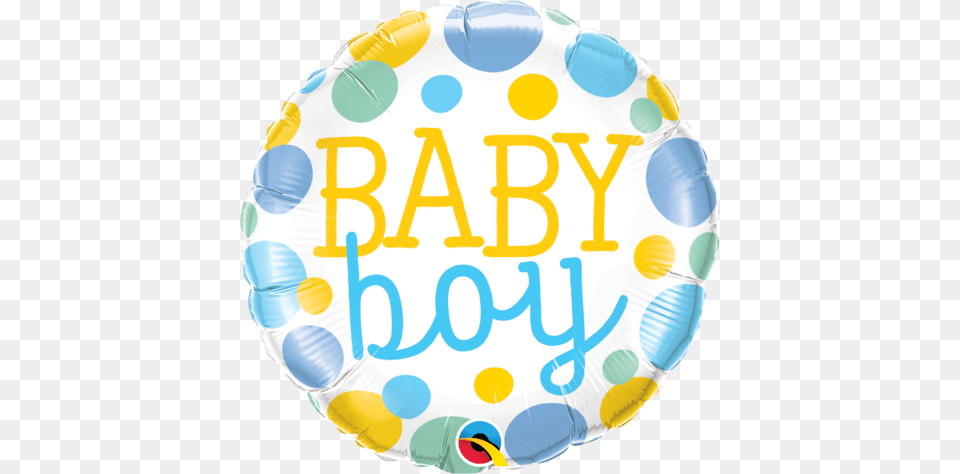 Baby Boy Dots Balloon 18quotpkg Baby Boy Dots, Birthday Cake, Cake, Cream, Dessert Png Image