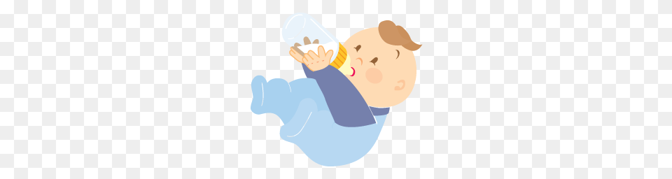 Baby Boy Drinking Icon, Person, Bottle, Face, Head Png Image