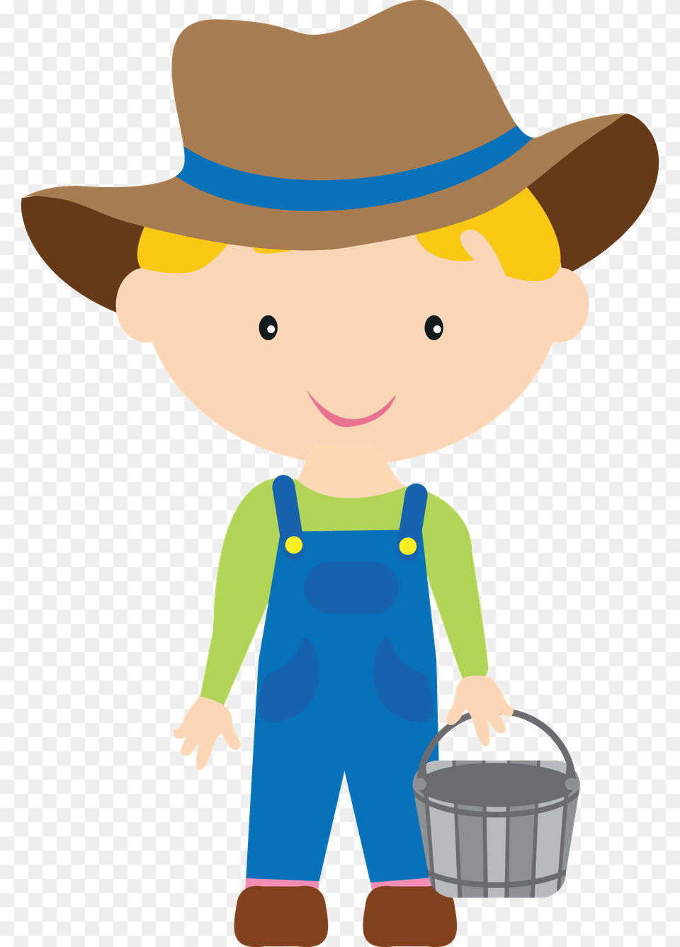 Baby Boy Farmer Clipart, Clothing, Hat, Person, Face Free Png Download