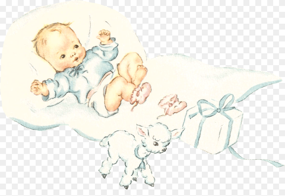 Baby Boy Lamb Digital Illustration, Person, Face, Head, Clothing Free Png