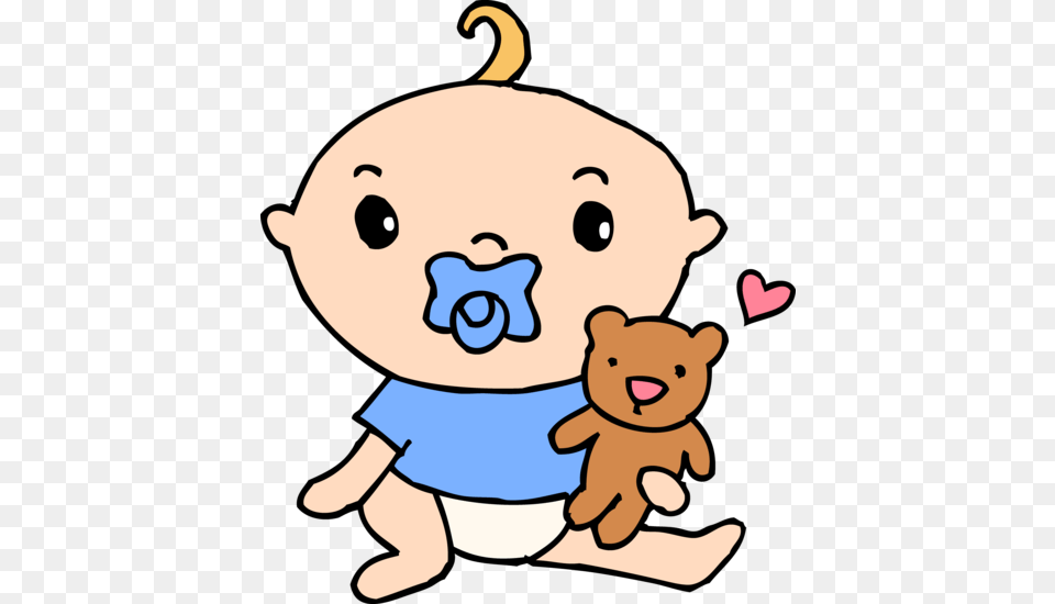 Baby Boy With Pacifier And Teddy, Animal, Bear, Mammal, Wildlife Free Png