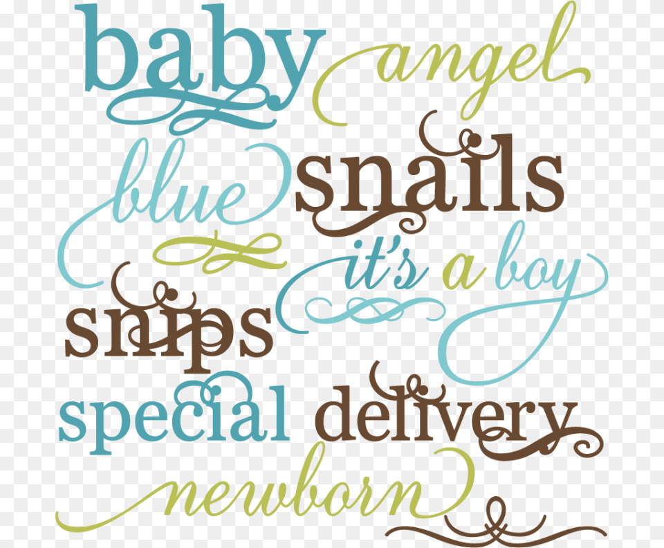 Baby Boy Words Set Svg File For Scrapbooking Crafts Calligraphy, Book, Handwriting, Publication, Text Png