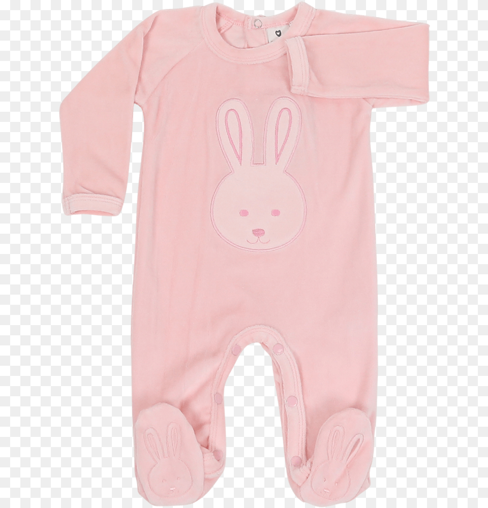 Baby Bunny Velour Romper All In Ones Korango Rabbit, Clothing, Shirt Png Image