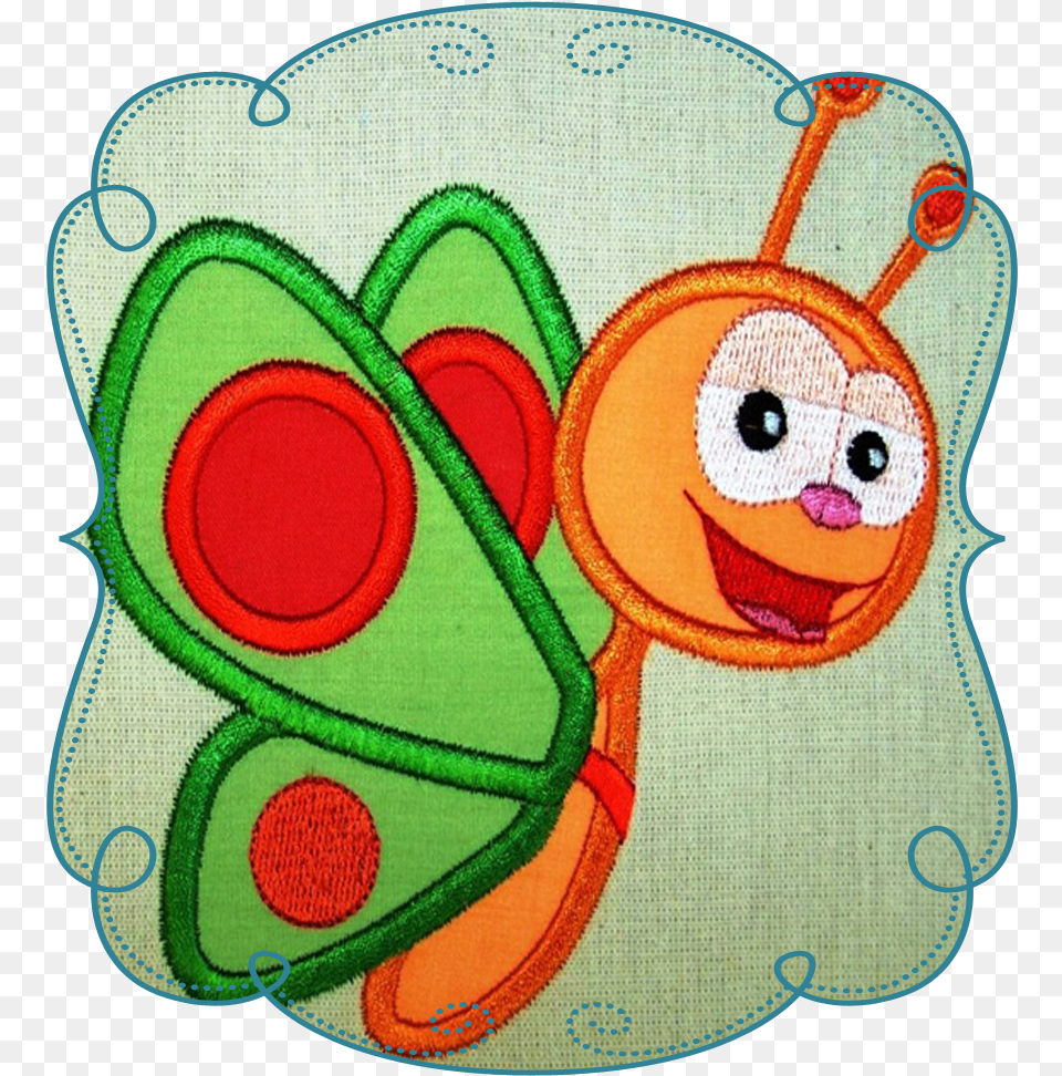 Baby Butterfly Applique Caterpillar, Pattern, Embroidery, Stitch, Graphics Free Png Download