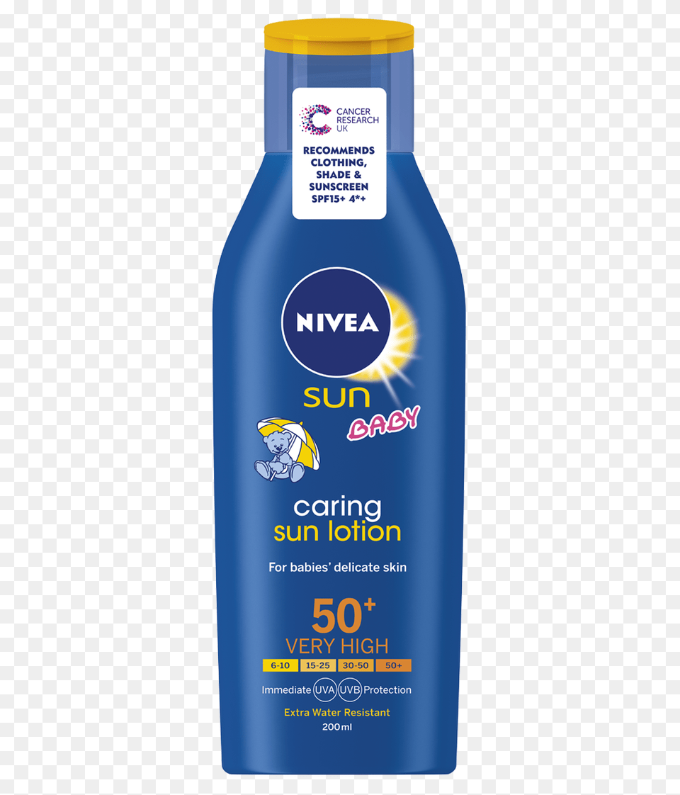 Baby Caring Sun Lotion, Bottle, Cosmetics, Sunscreen, Food Free Png