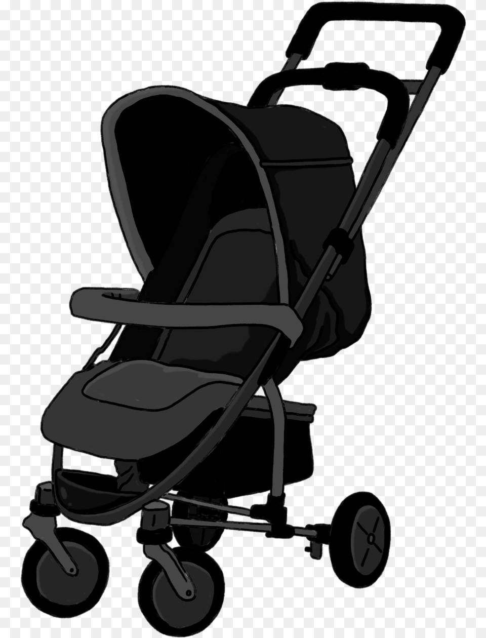Baby Carriage, Stroller, Machine, Wheel, E-scooter Png Image