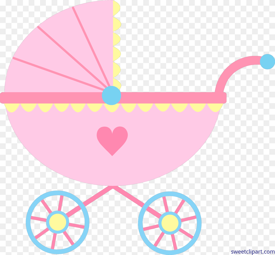 Baby Carriage Pink Clip Art, Furniture, Wheel, Machine, Bed Free Transparent Png
