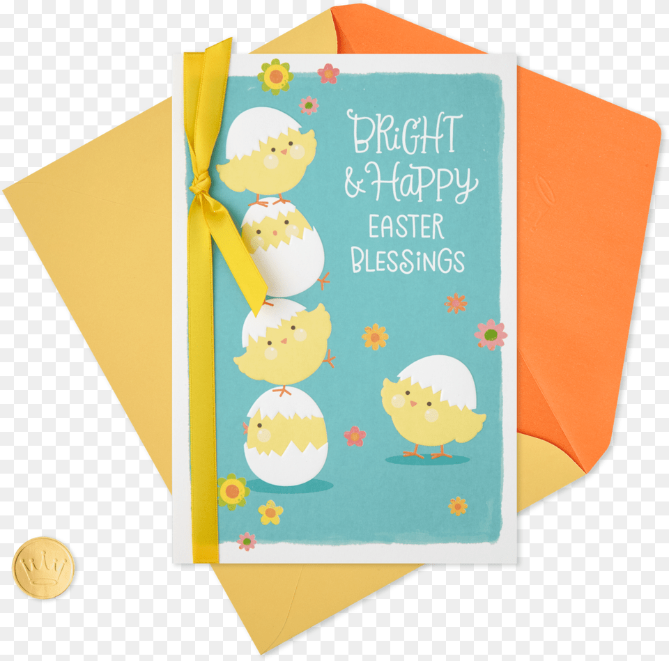 Baby Chicks Religious Easter Card Illustration, Envelope, Greeting Card, Mail, Advertisement Free Png