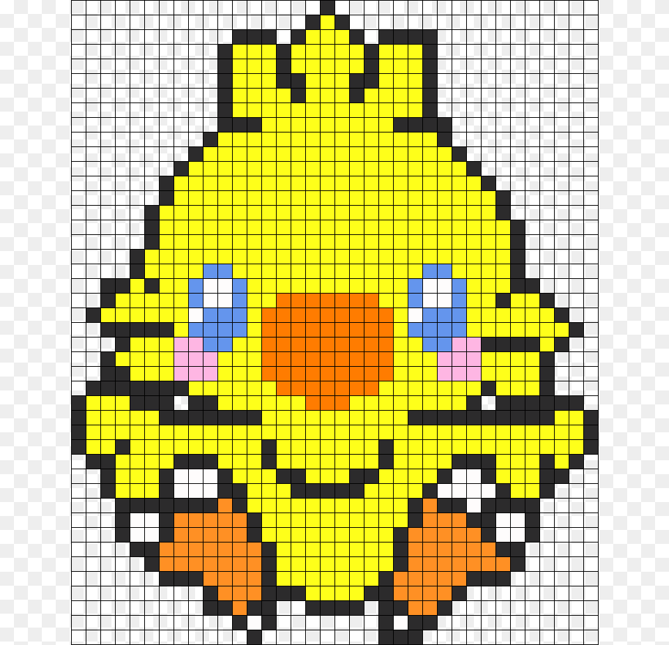 Baby Chocobo Perler Bead Pattern Bead Sprite Scratch Profile Picture Gif, Art Free Transparent Png