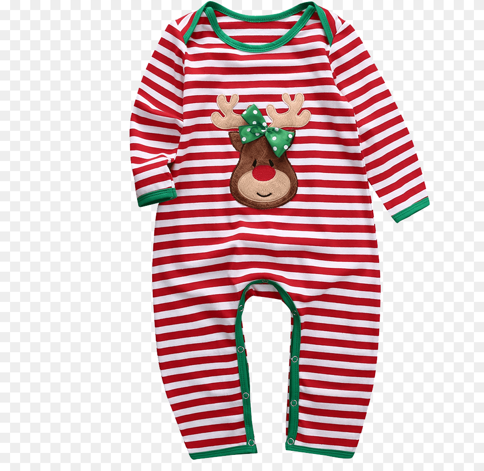 Baby Christmas Deer Romper, Clothing, Pajamas, Shirt, Toy Free Png Download