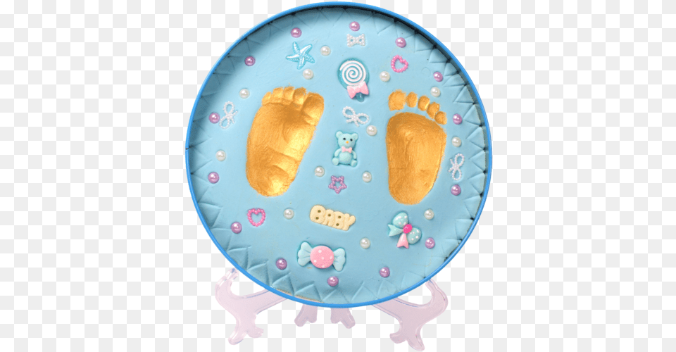 Baby Clay Hand And Foot Imprint Kit With Decorative Infant, Birthday Cake, Cake, Cream, Dessert Png