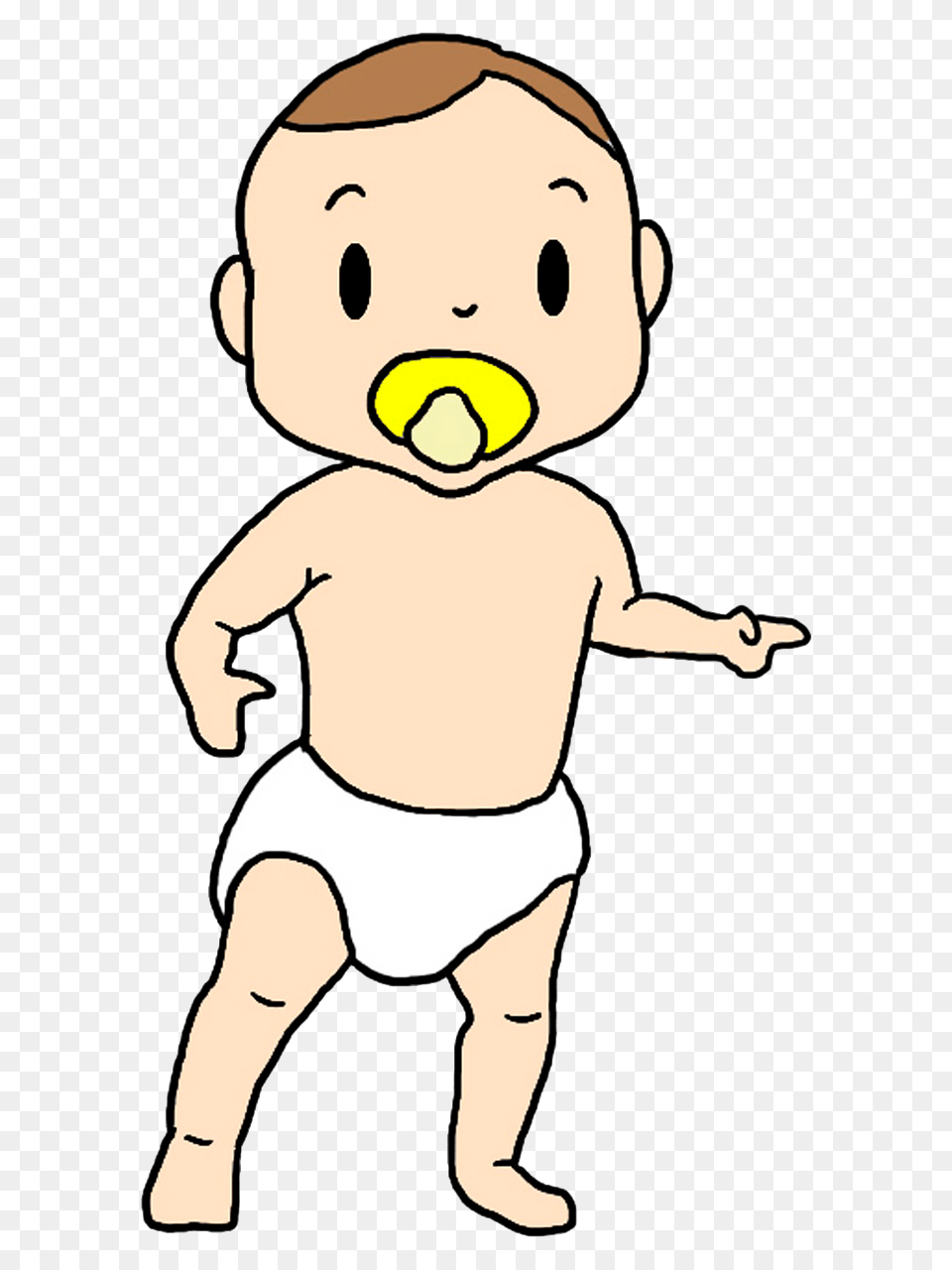 Baby Clipart, Person, Face, Head, Diaper Png Image