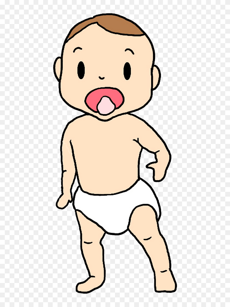 Baby Clipart, Person, Face, Head, Diaper Png Image