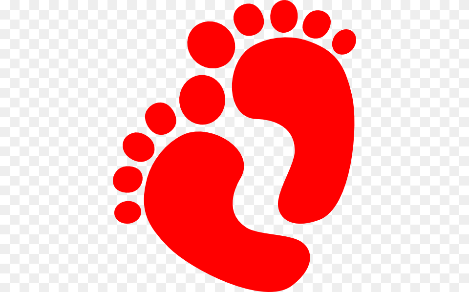 Baby Clipart Red, Footprint, Food, Ketchup Png Image