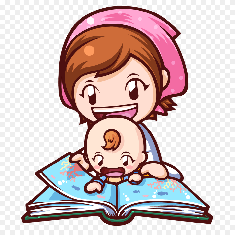 Baby Clipart Sitter, Book, Comics, Person, Publication Free Png Download